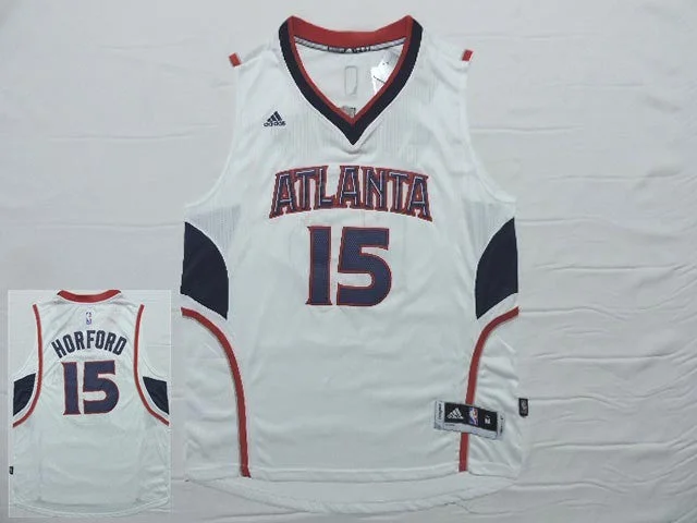 Basketball Jersey For Summer Tournaments-Hawks 15 Horford White New Revolution 30 Basketball Jersey