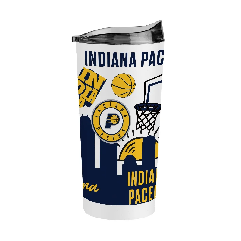 Team Mug For Camping-Indiana Pacers 20oz Native Powder Coat Tumbler