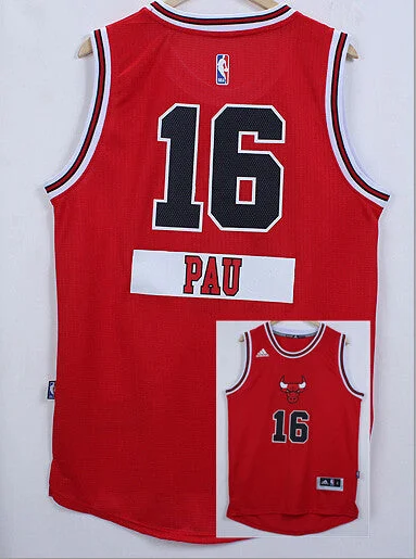 Basketball Jersey For Competitive Play-Bulls 16 Gasol Red 2014-15 Christmas Day Swingman Basketball Jerseys