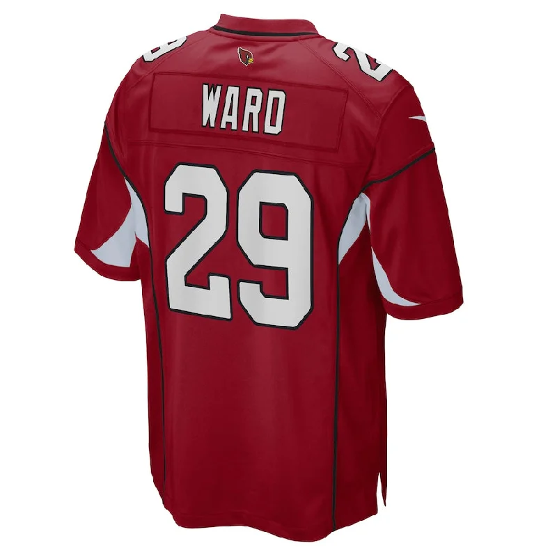 Moisture-Wicking Rugby Jersey-A.Cardinal #29 Jonathan Ward Cardinal Game Jersey Stitched American Football Jerseys