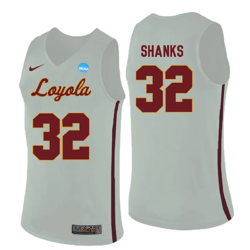 Basketball Jersey For Gameday Look-Loyola (Chi) Ramblers 32 Carson Shanks White College Basketball Basketball Jersey