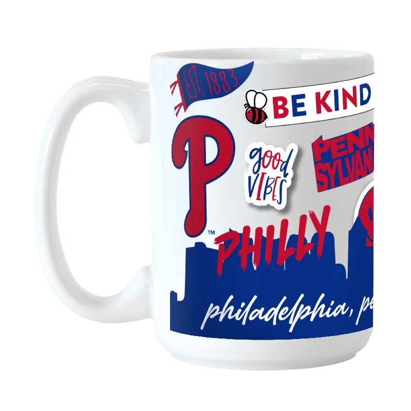 Team Mug With Hidden Message-Philadelphia Phillies 15oz Native Sublimated Mug