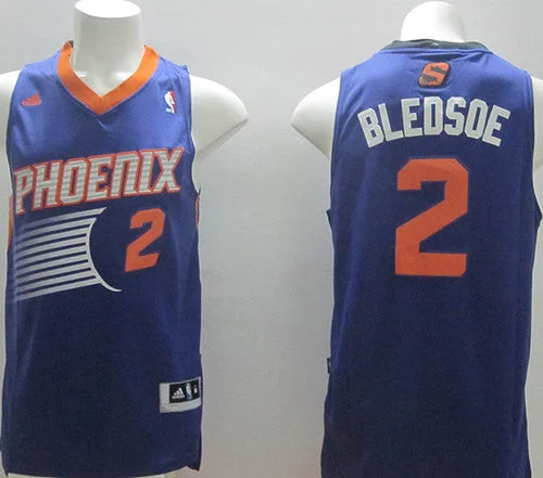 Basketball Jersey With Elastic Waistband-Suns 2 Bledsoe Purple New Revolution 30 Swingman Basketball Jerseys