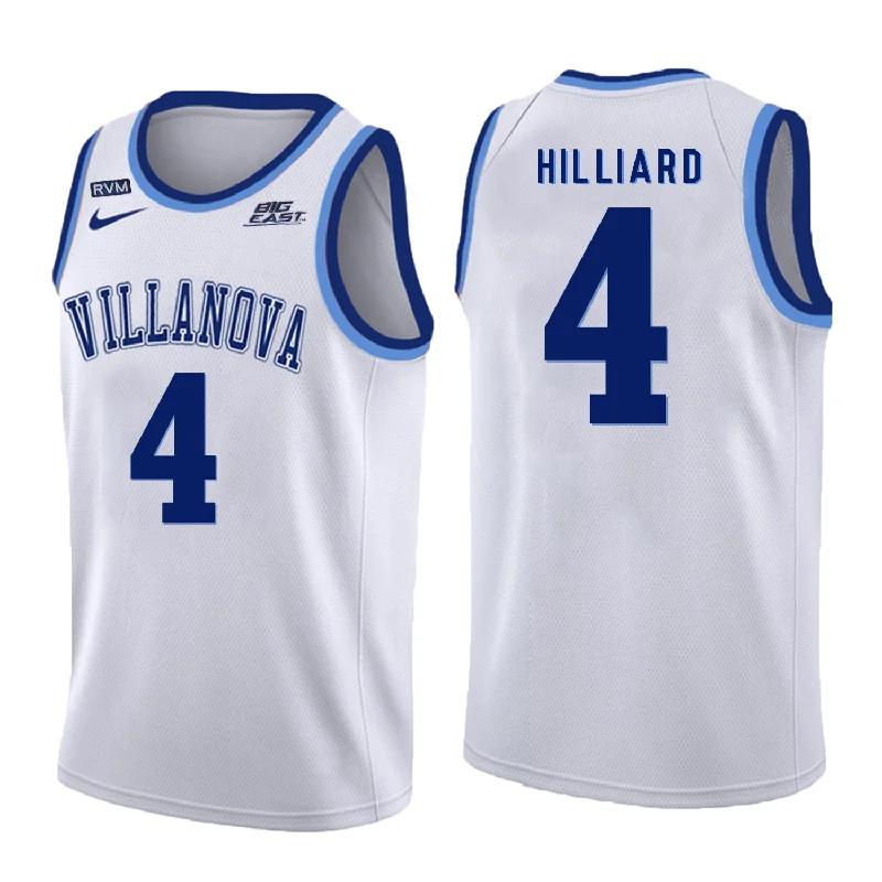 Youth Basketball Jersey-Villanova Wildcats 4 Darrun Hilliard White College Basketball Basketball Jersey