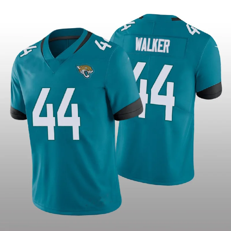 Rugby Jersey For Local Clubs-J.Jaguars #44 Travon Walker 2022 London Games Teal Vapor Limited Jersey Stitched American Football Jerseys