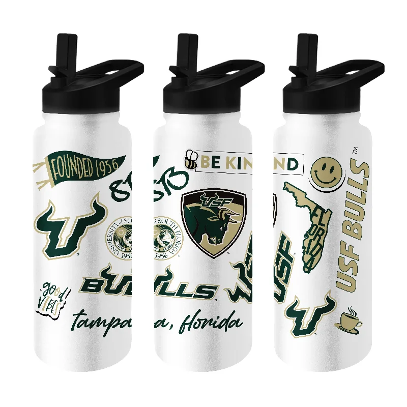 Team Mug With Camouflage Print-South Florida 34oz Native Quencher Bottle