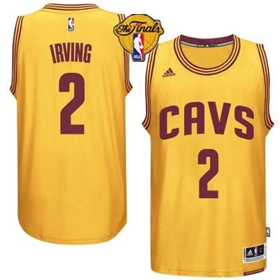 Custom Basketball Jersey For Women-Cavaliers 2 Irving Yellow 2015 Finals New Rev 30 Basketball Jersey