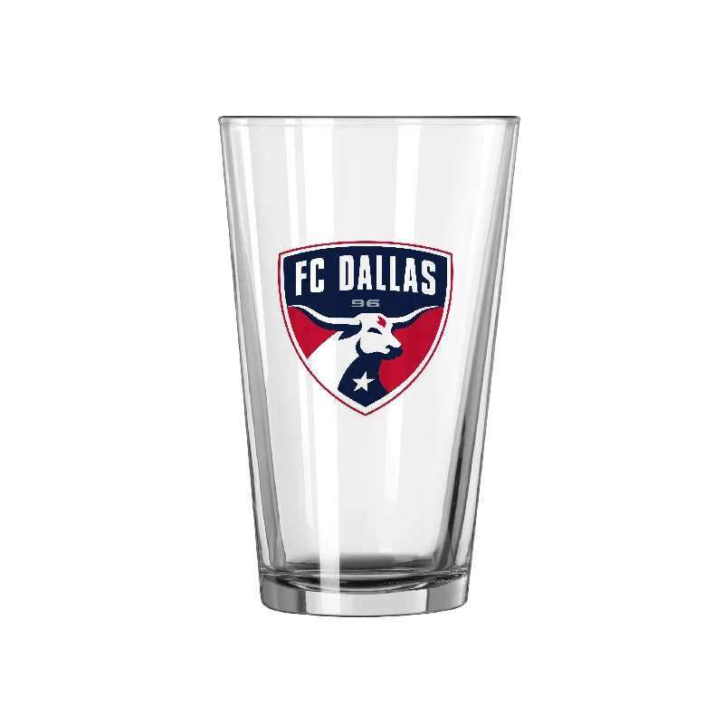 Team Mug With Cycling Symbols-FC Dallas 16oz Full Color Gameday Pint Glass