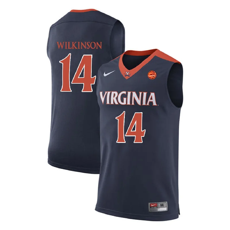 Basketball Jersey For Custom Orders-Virginia Cavaliers 14 Buzzy Wilkinson Navy College Basketball Basketball Jersey