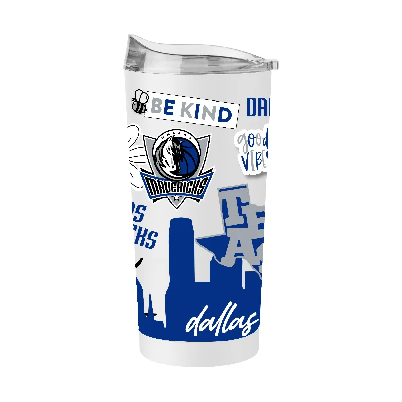 Team Mug For Barbecue Parties-Dallas Mavericks 20oz Native Powder Coat Tumbler