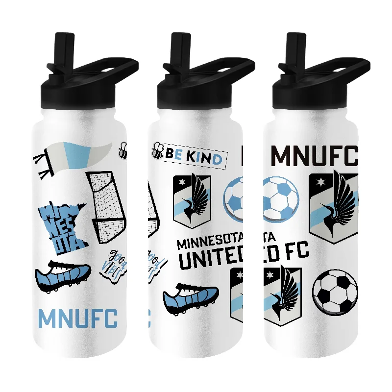 Team Mug With Minimalist Logo-Minnesota United 34oz Native Quencher Bottle