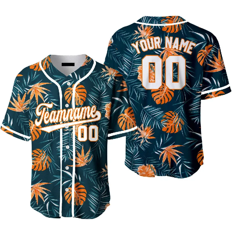 Football Jersey For Coaches-Basketball Jersey For Coaches-Camo Baseball Jersey-Custom Jungle Palm Tropical Pattern Custom Baseball Jerseys For Men & Women