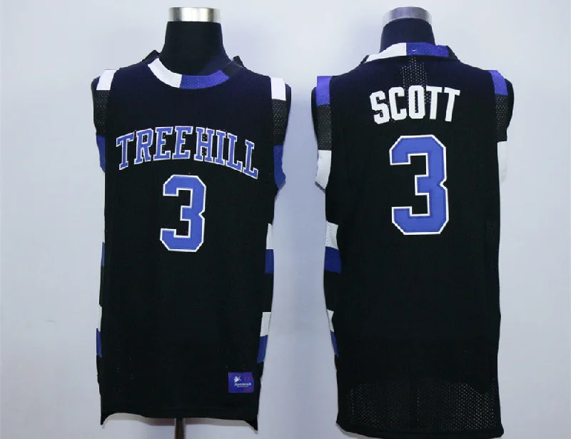 Basketball Jersey Online-One Tree Hill 3 Lucas Scott Black Double Stitched Basketball Jersey