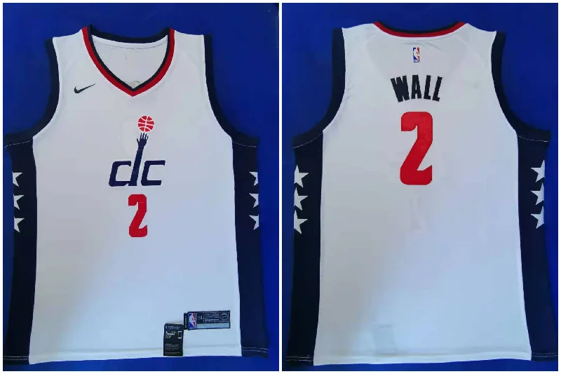 Basketball Jersey With Number-Wizards 2 John Wall White 2019-20 City Edition Swingman Basketball Jersey