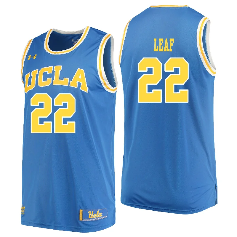 Basketball Jersey For Big Guys-UCLA Bruins 22 T. J. Leaf Blue College Basketball Basketball Jersey