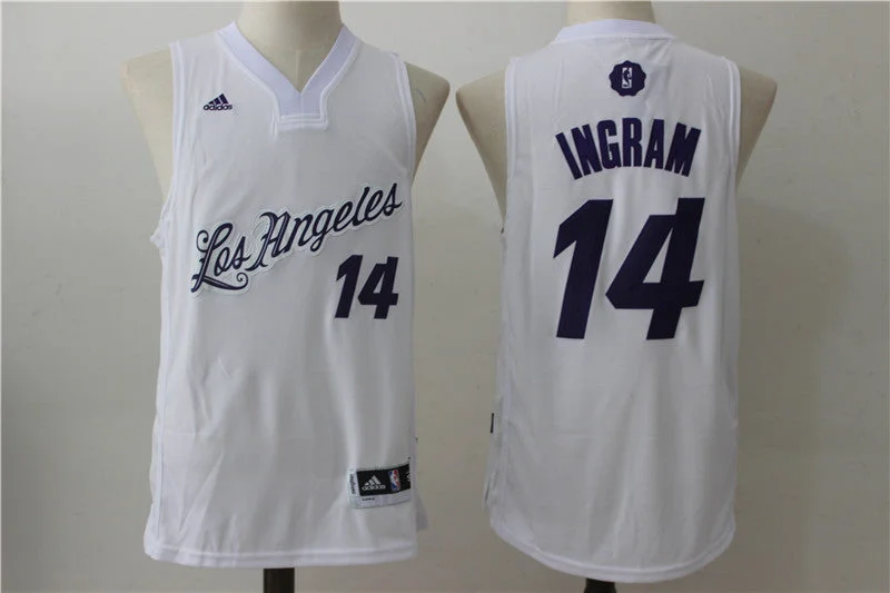 Basketball Jersey With Quality Stitching-Lakers 14 Brandon Ingram White 2016 Christmas Day Swingman Basketball Jersey