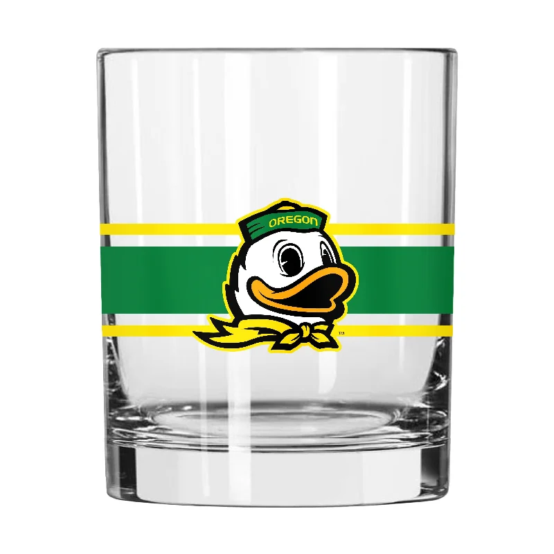 Team Mug With Championship Logo-Oregon 14oz Stripe Rocks Glass