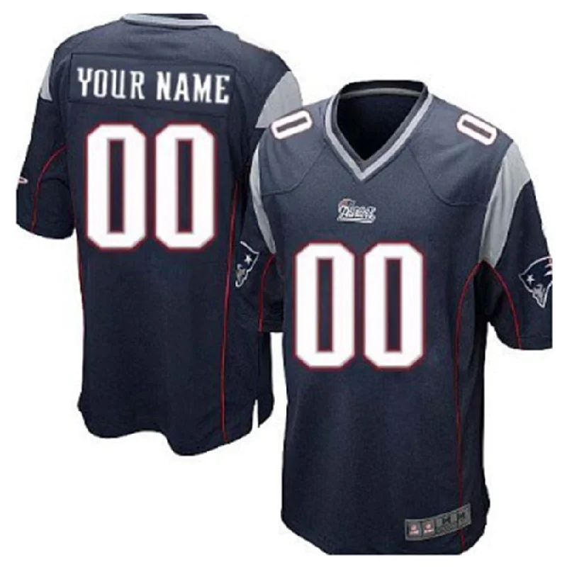 Rugby Jersey With Honeycomb Texture-Custom NE.Patriots Blue Limited Jersey Stitched American Football Jerseys