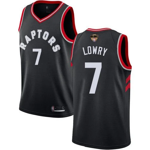 Basketball Jersey For Game Day-Raptors 7 Kyle Lowry Black 2019 Finals Swingman Basketball Jersey