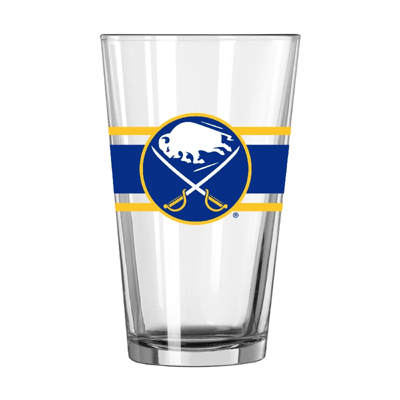 Basketball Team Mug-Buffalo Sabres 16oz Stripe Pint Glass