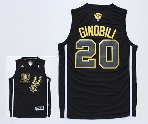 Basketball Jersey For Tournament Play-Spurs 20 Ginobili Black 2014 Finals Basketball Jerseys