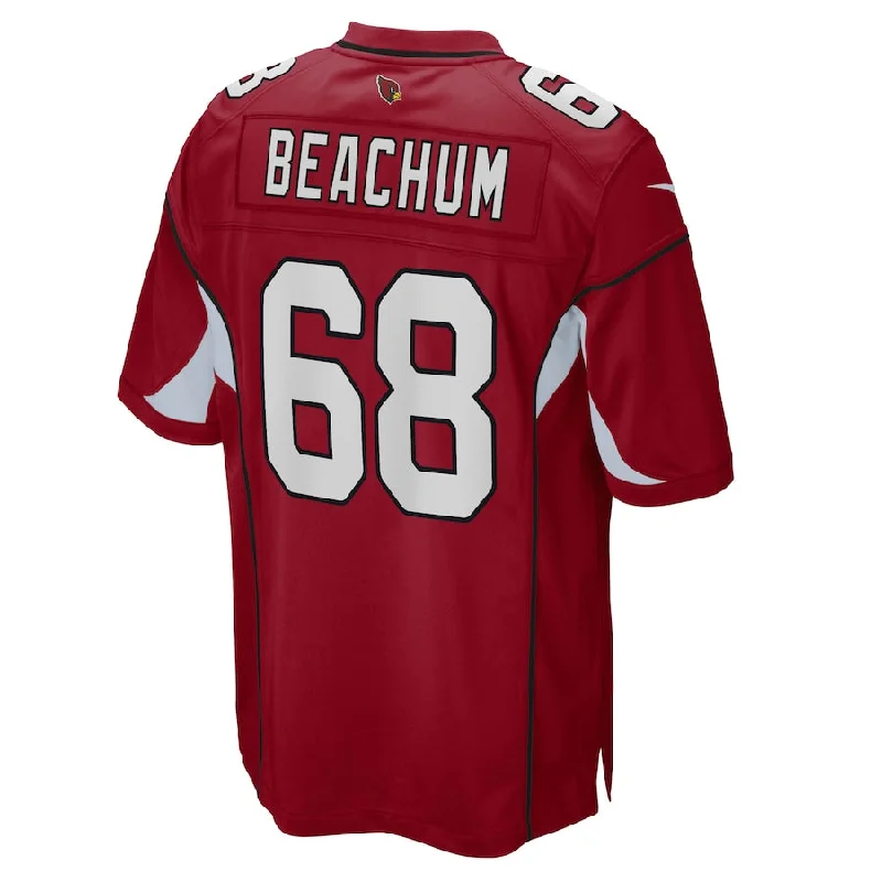 Retro Rugby Jersey-A.Cardinal #68 Kelvin Beachum Cardinal Game Jersey Stitched American Football Jerseys