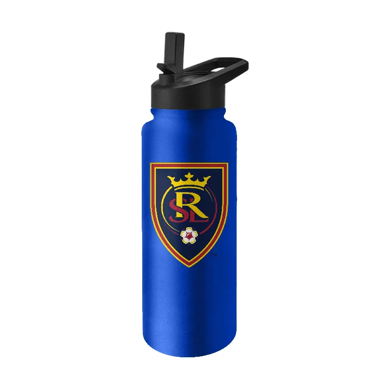 Team Mug For Sports Arenas-Real Salt Lake Royal 34oz Logo Quencher Bottle