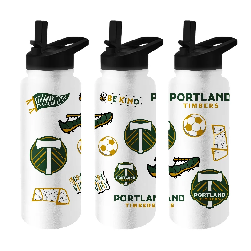 Team Mug With Futuristic Look-Portland Timbers 34oz Native Quencher Bottle