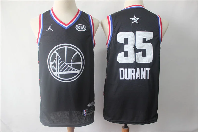 Basketball Jersey For Sports Clubs-Warriors 35 Kevin Durant Black 2019 All-Star Game Jordan Brand Swingman Basketball Jersey