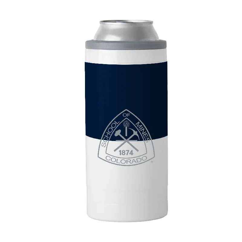 Team Mug For Retired Players-Colorado School of Mines 12oz Colorblock Slim Can Coolie