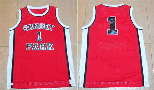 Basketball Jersey For Coaches-Sunset Park 1 Red Movie Stitched Basketball Jersey