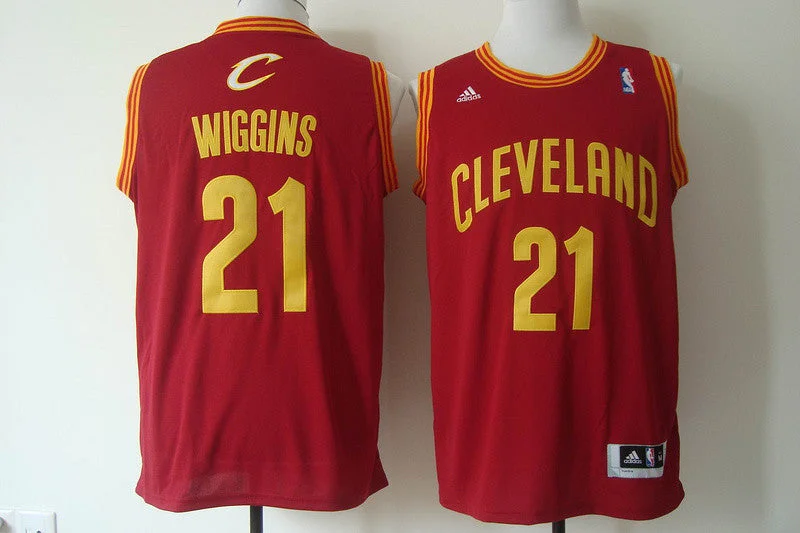 Basketball Jersey With Stylish Design-Cavaliers 21 Wiggins Red New Revolution 30 Basketball Jerseys