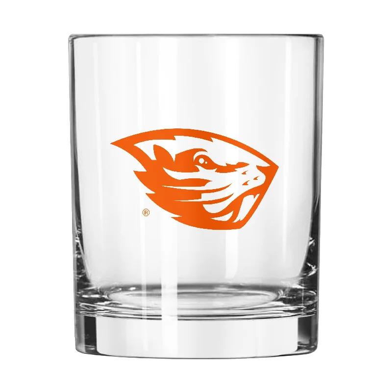 Team Mug With Custom Logo-Oregon State 14oz Gameday Rocks Glass