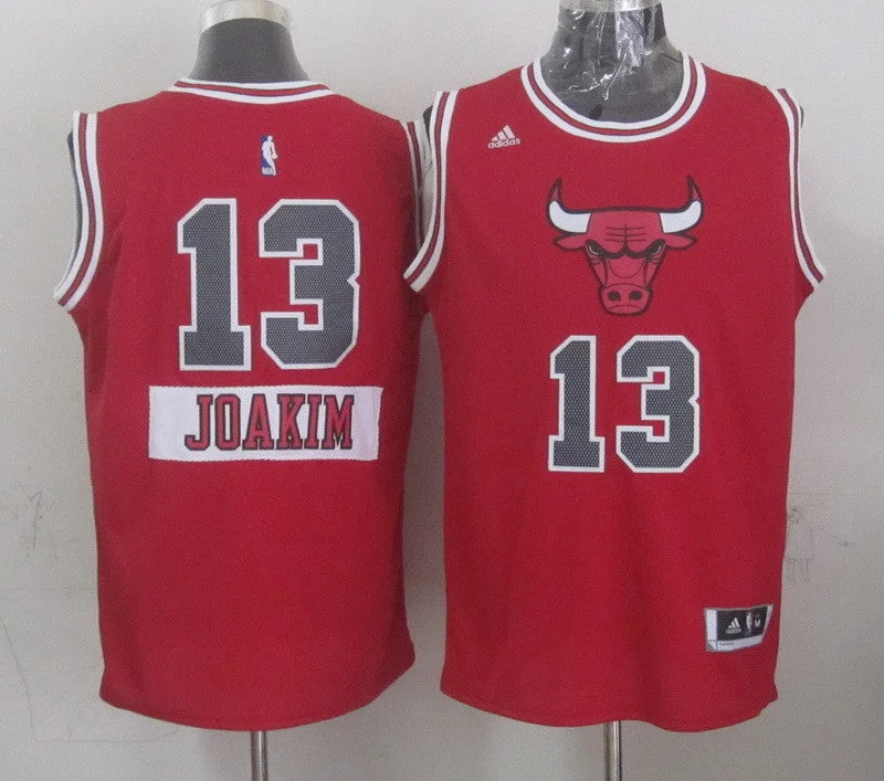 Basketball Jersey For Sports Events-Bulls 13 Joakim Noah Red 2014-15 Christmas Day Swingman Basketball Jerseys