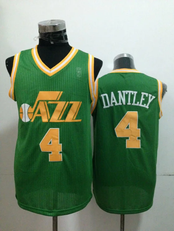 Basketball Jersey For Signature Teams-Jazz 4 Dantley Green Basketball Jerseys