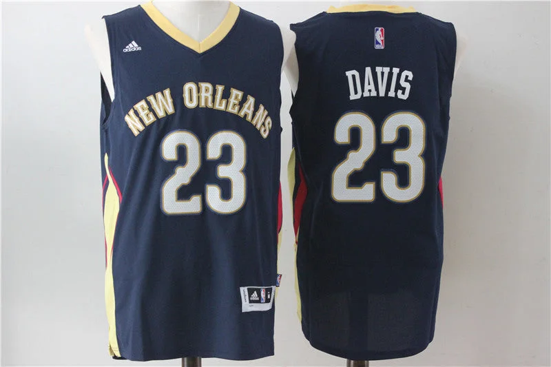 Basketball Jersey For High School Teams-Pelicans 23 Anthony Davis Navy Blue Swingman Basketball Jersey