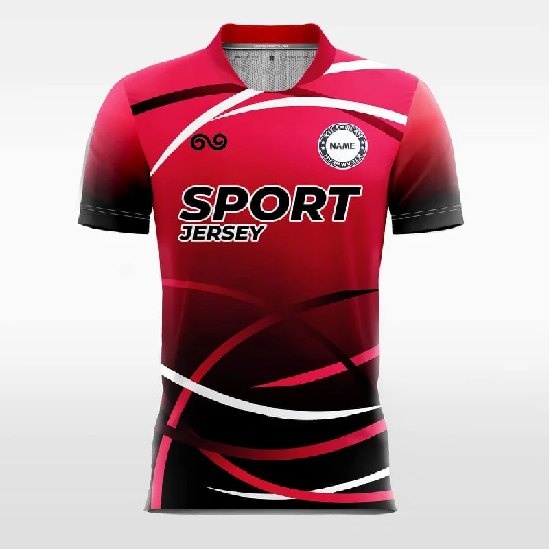 Football Jersey For All Types Of Play-Burns - Custom Soccer Jersey for Men Red Sublimated