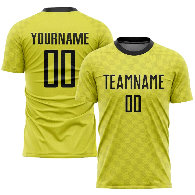 Football Jersey For National Teams-Custom Gold Black Sublimation Soccer Uniform Jersey