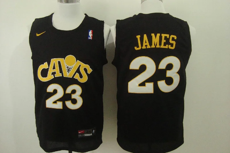 Basketball Jersey For Adults-Cavaliers 23 Lebron James Black Fashion Basketball Jersey