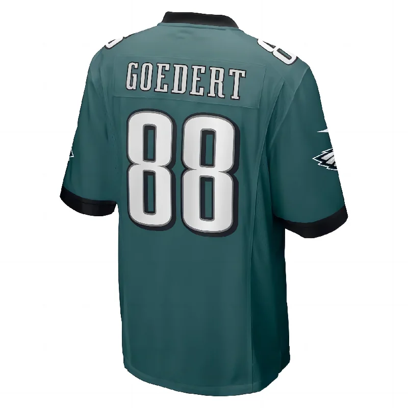 Streetwear Rugby Jersey-P.Eagles #88 Dallas Goedert Midnight Green Game Jersey Stitched American Football Jerseys