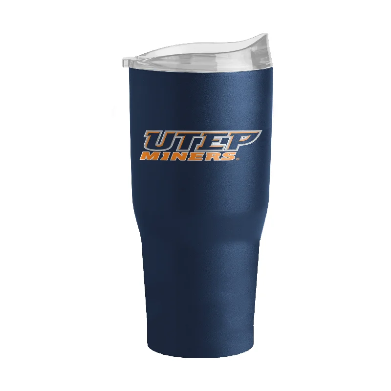 Team Mug With Gold Trim-UTEP 30oz Flipside Powder Coat Tumbler