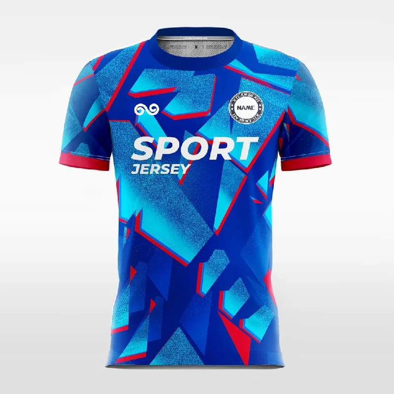 Football Jersey For Sale Near Me-Glacier - Custom Soccer Jersey for Men Blue Sublimated