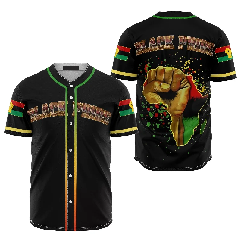 Pro Football Jersey-NBA Basketball Jersey-Alternate Baseball Jersey-Juneteenth Black Power African American African Pride Baseball Jersey