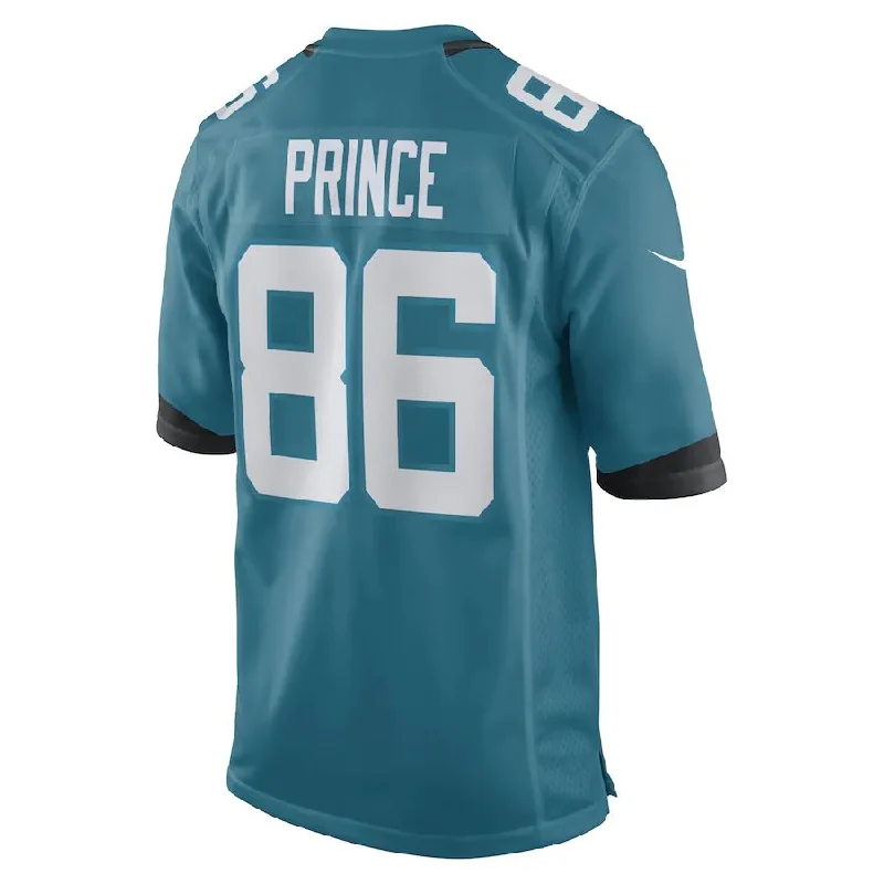 Rugby Jersey For Adult Leagues-J.Jaguars #86 Gerrit Prince Teal Team Game Player Jersey Stitched American Football Jerseys