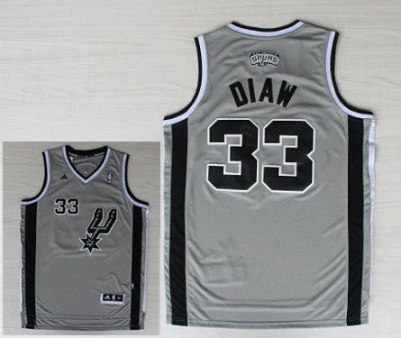 Basketball Jersey For College-Spurs 33 Diaw Grey New Revolution 30 Basketball Jerseys