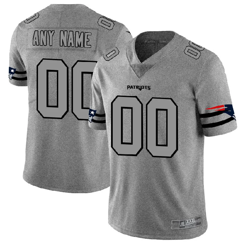 Rugby Jersey For Heritage Matches-Custom NE.Patriots 2019 Gray Gridiron Gray Vapor Untouchable Limited Jersey Stitched American Football Jerseys