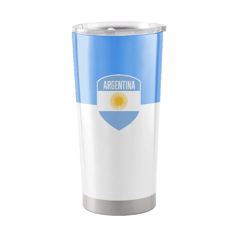 Team Mug For Tailgating-Argentina 20oz Colorblock Stainless Steel Tumbler